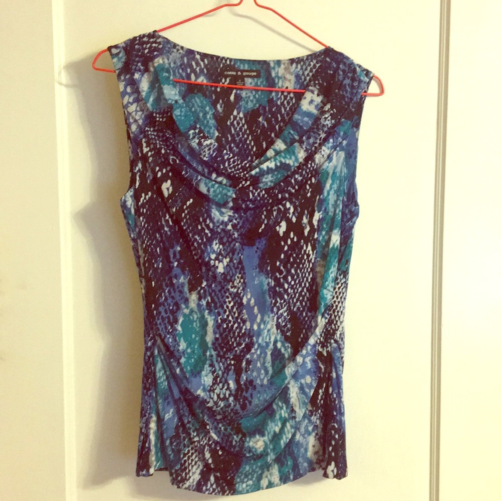 Snake skin printed top